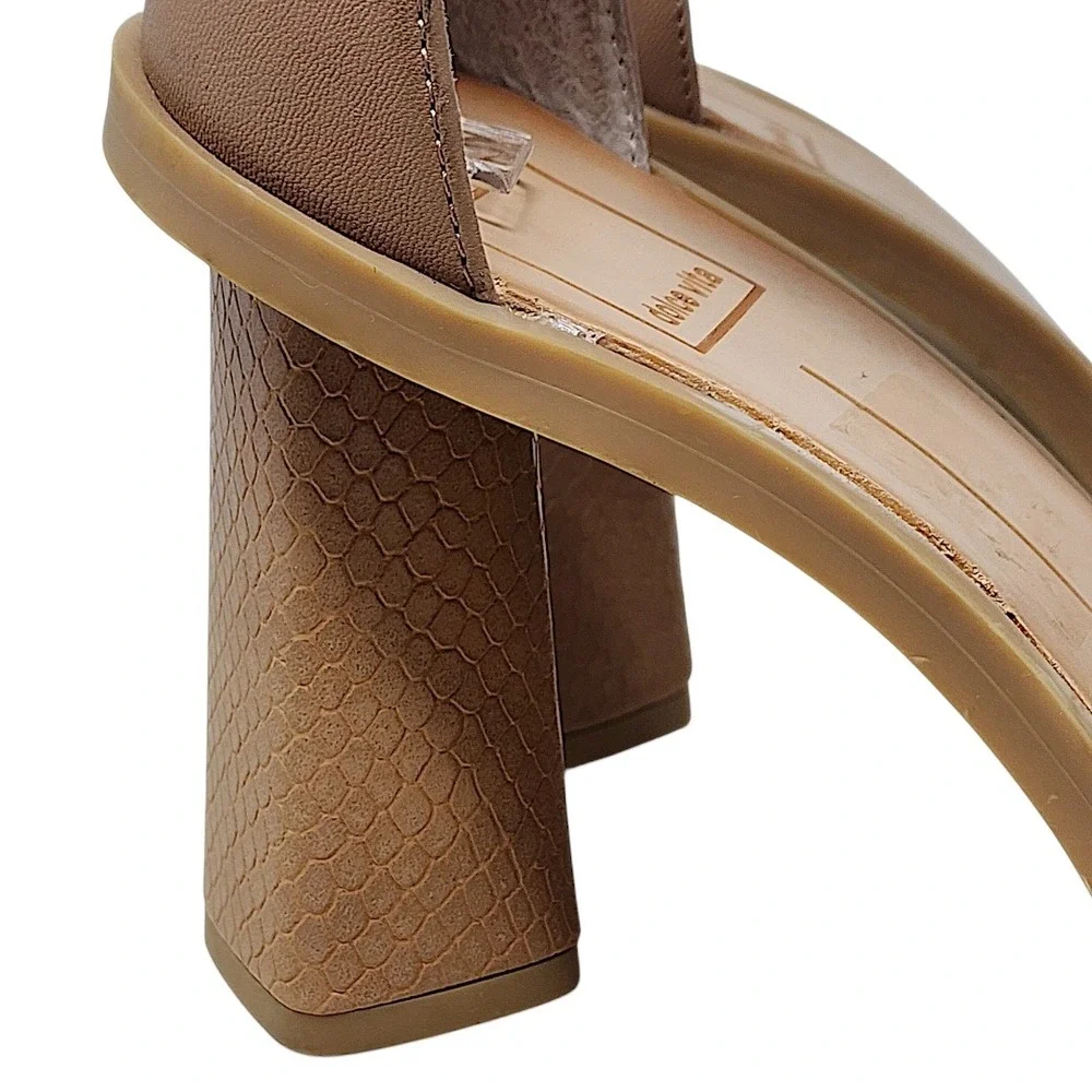 Dolce Vita Tan Strappy Block Heel Sandals